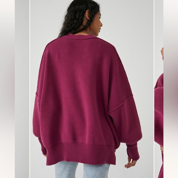 Free People Easy Street Tunic in Maroon (Red Motif) - Picture 2 of 4